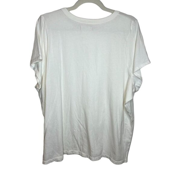 Madewell Womens 1X Off-White Cotton T-Shirt Short Sleeve Tee NWT - Picture 5 of 5